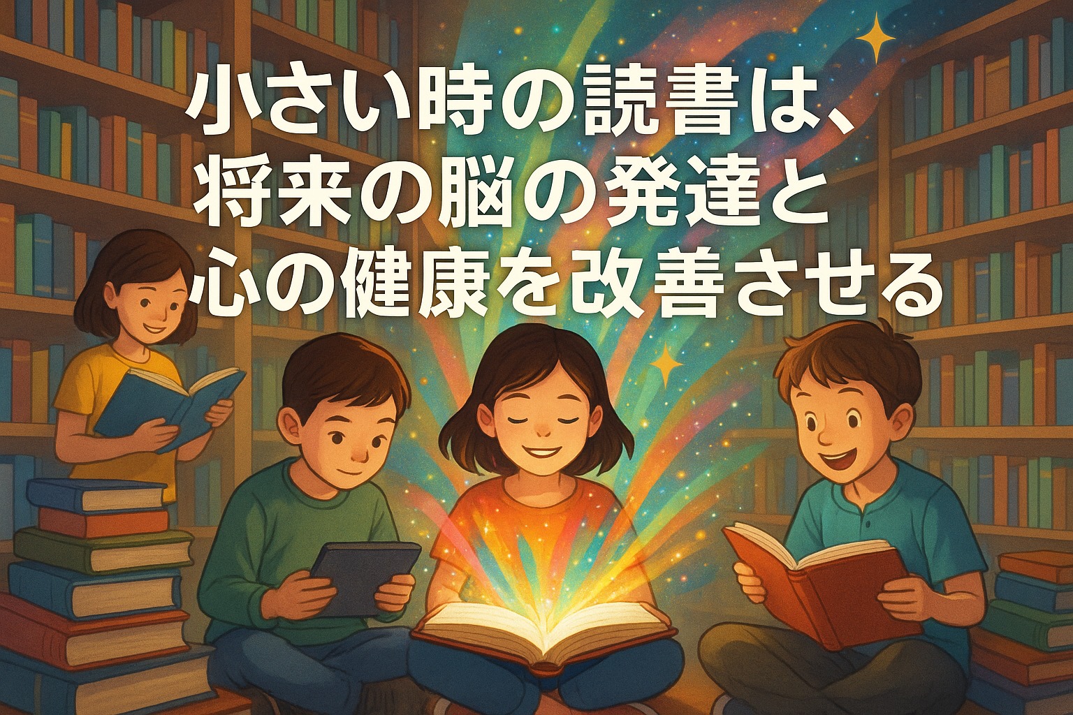 小さい時の読書は、将来の脳の発達と心の健康を改善させる
