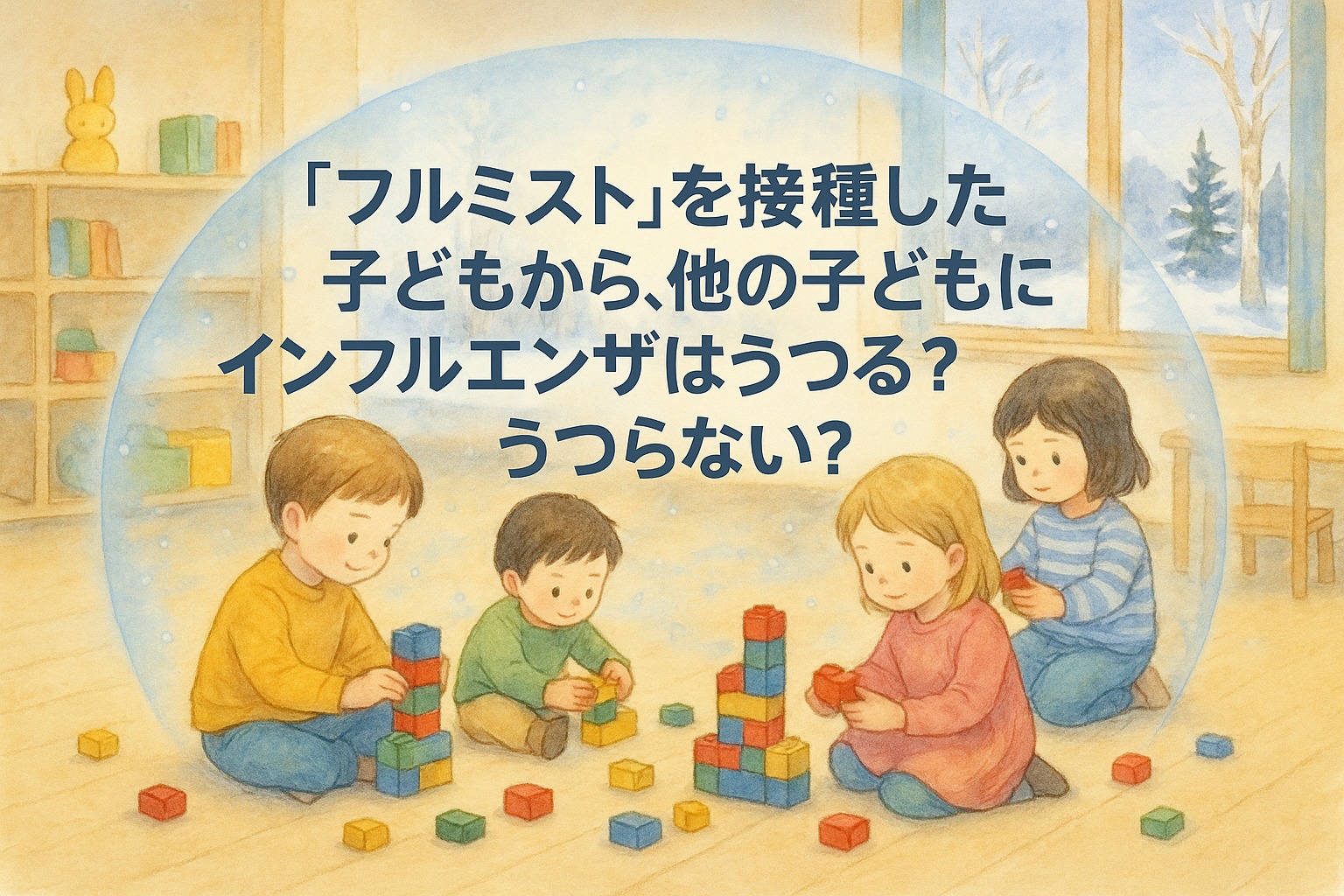 「フルミスト」を接種した子どもから、他の子どもにインフルエンザはうつる？うつらない?保育園での調査が明らかにした伝播リスク
