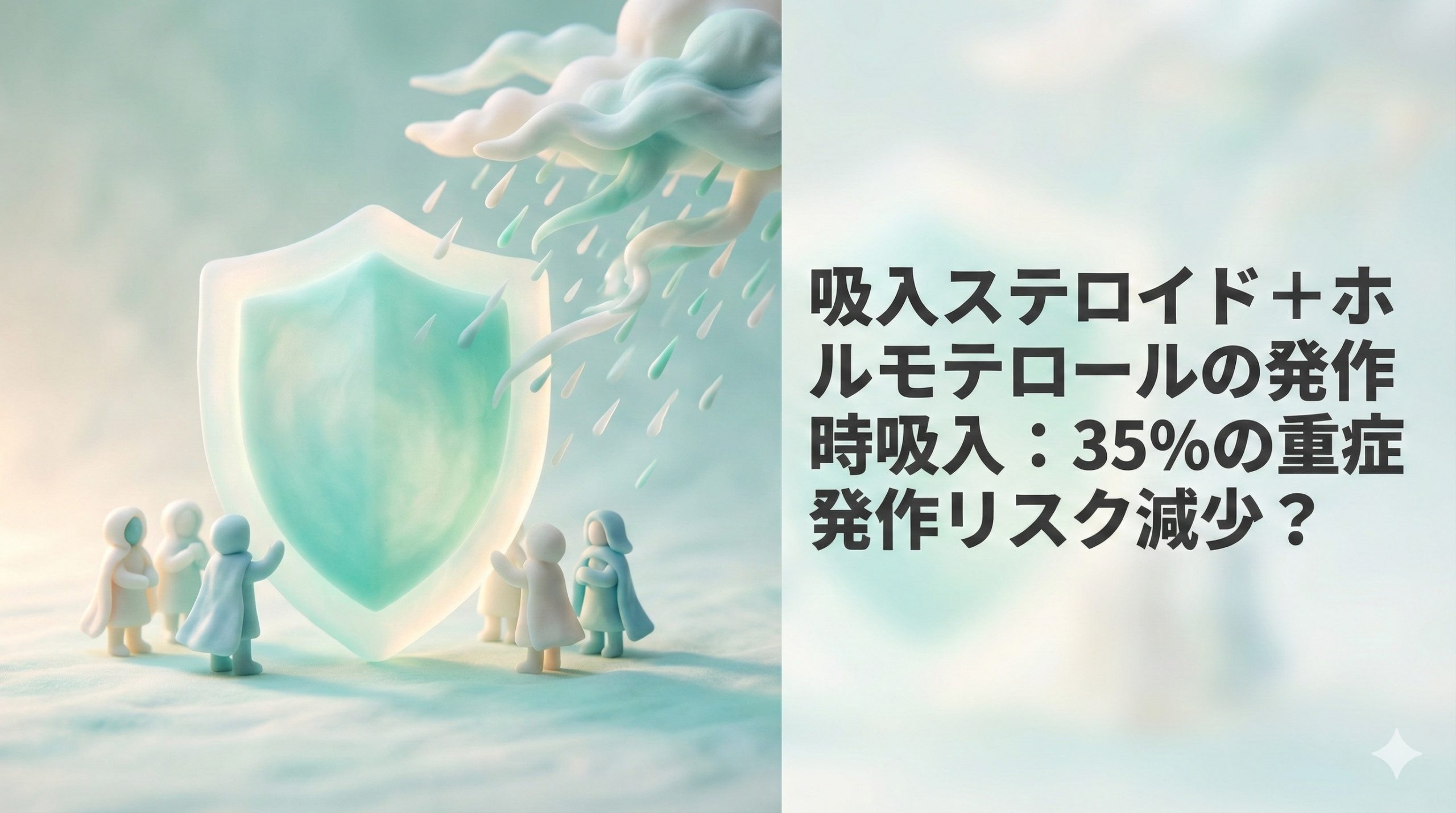 喘息の重症発作を35%減らす吸入薬とは?27件の臨床試験を統合したメタアナリシス