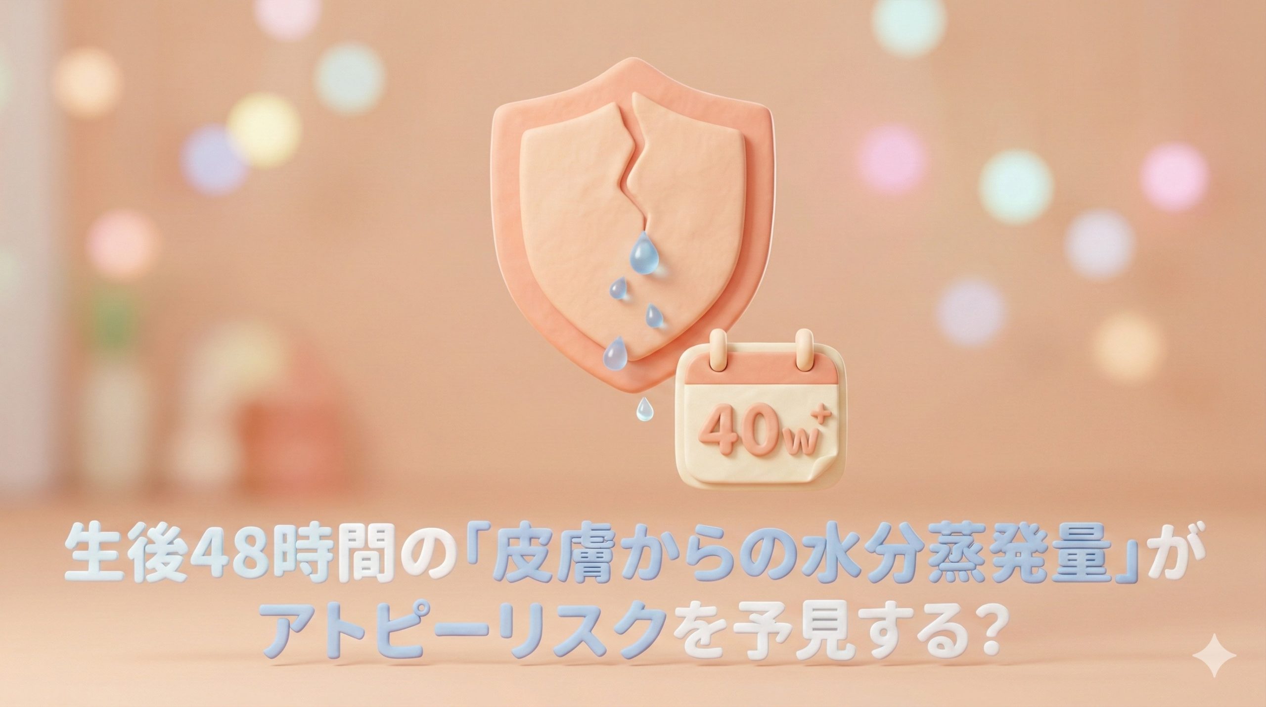 生後48時間の「皮膚からの水分蒸散量」がアトピーリスクを予見する？